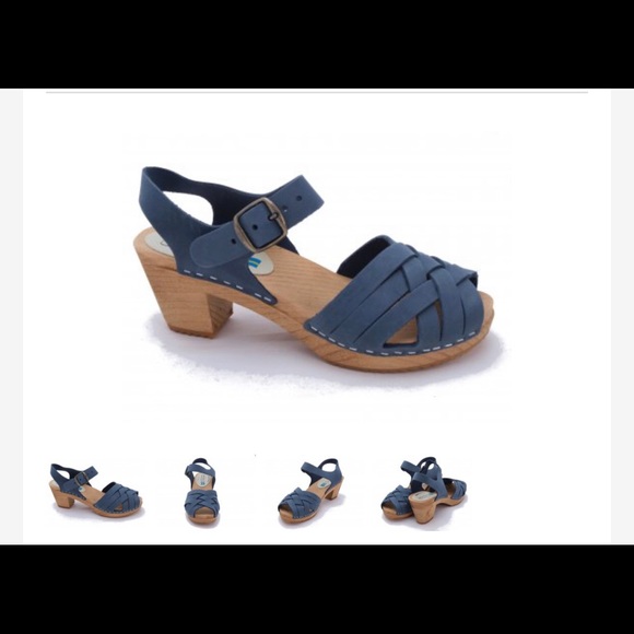 Genuine Swedish clog sandals- Navy straps - Picture 2 of 4